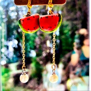 Watermelon Fruit Earrings
